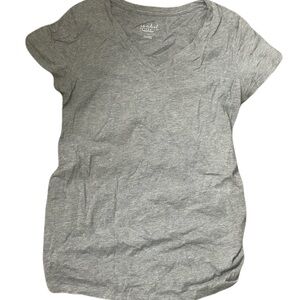 Isabel Maternity Grey V-Neck T-Shirt XS